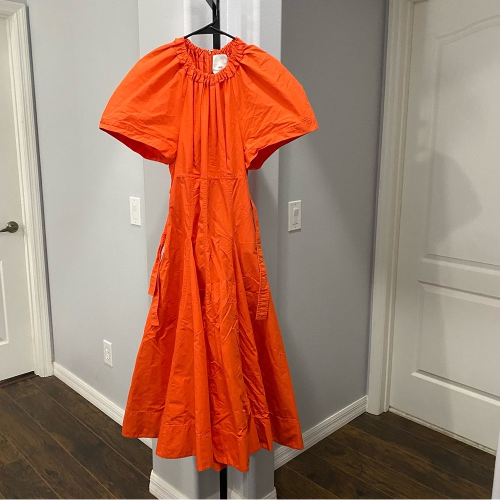 Phillip Lim Rent the Runway Ladybug Poplin orange/red dress sz 4 $725 - Picture 2 of 7